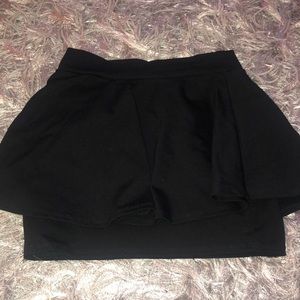 Black mini skirt